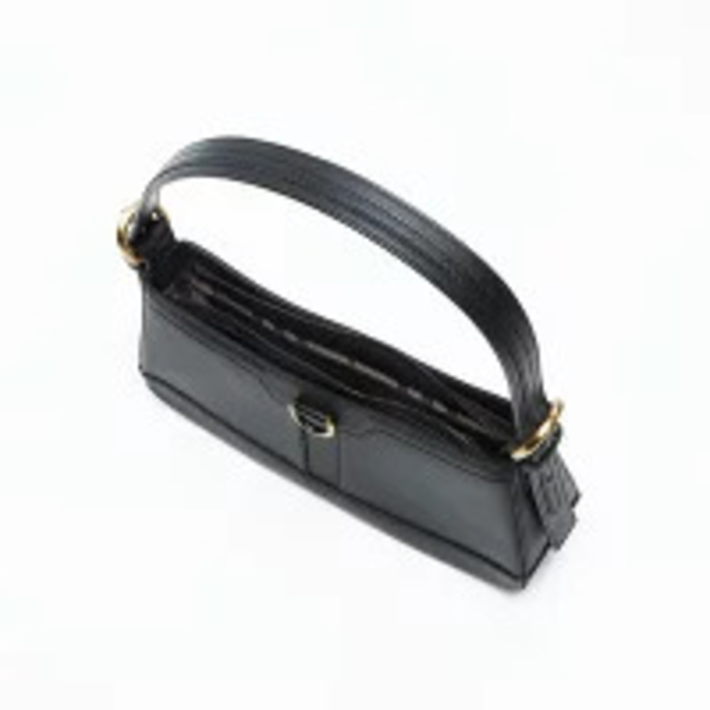 Burberry Leather One Shoulder Hobo Bag Black - Picture 12 of 13